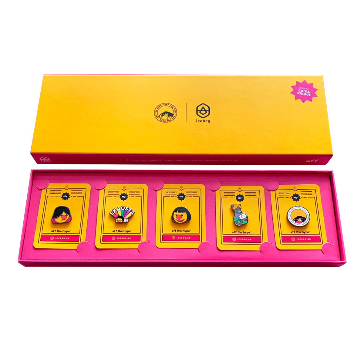 Box Colecionador: pins + caixa